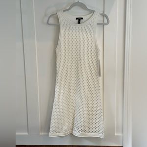 Aqua crochet sweater dress